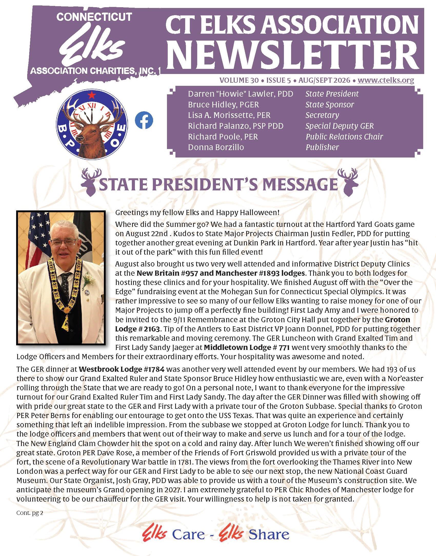 state newsletter front page graphic
